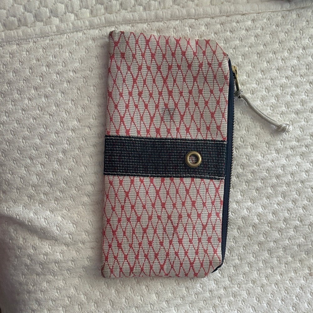 Red and Black Patterned “Lobster Bisque” clutch